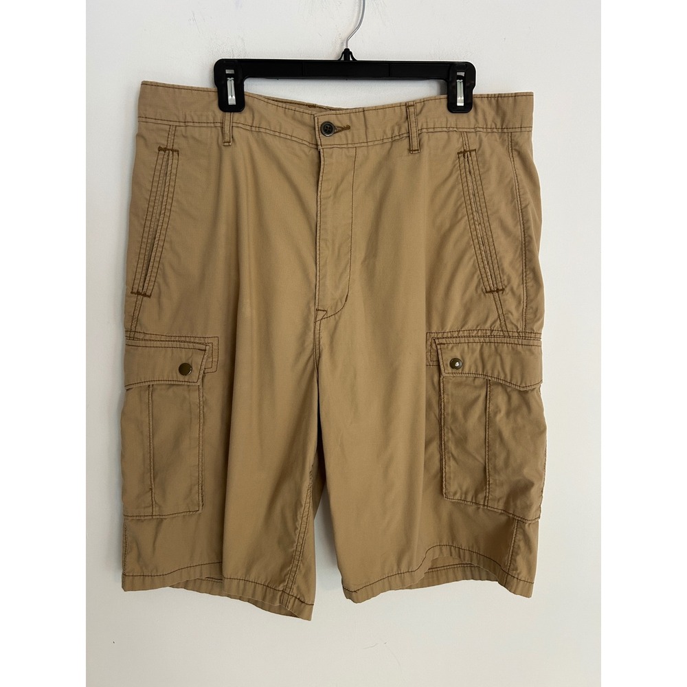 Levi's Premium Mens Tan Ripstop Cargo Shorts Khaki Utility 13581-0011 Size 36